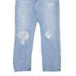 LEVI S 501 Jeans Premium Distressed Womens Blue Straight Stone Wash W24 L26 Online Sale