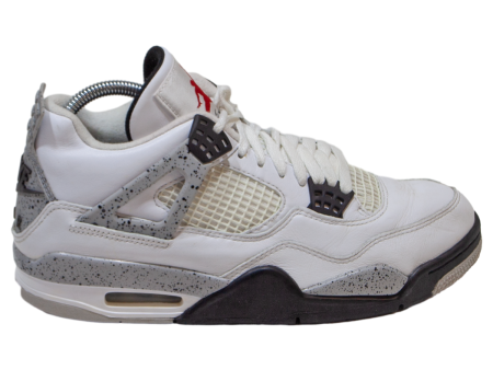 AIR JORDAN 4 Retro High Top Trainers White Mens UK 7.5 Online Hot Sale