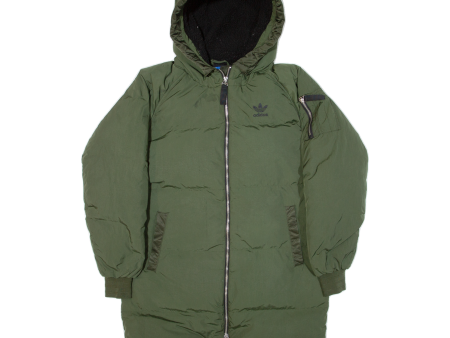 ADIDAS Insulated Womens Puffer Coat Green Nylon Hooded UK 10 Online Hot Sale