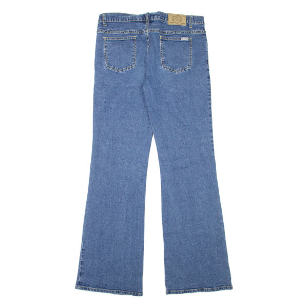 BULLDOZER Womens Jeans Blue Relaxed Flared W33 L32 Online