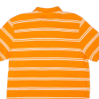 CHAPS Mens Polo Shirt Orange Striped L Hot on Sale