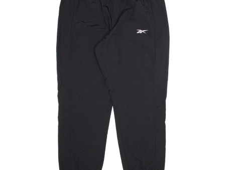 REEBOK Mens Track Pants Black Tapered 2XL W36 L30 Online now