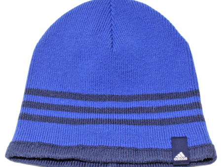 ADIDAS Mens Beanie Blue For Cheap