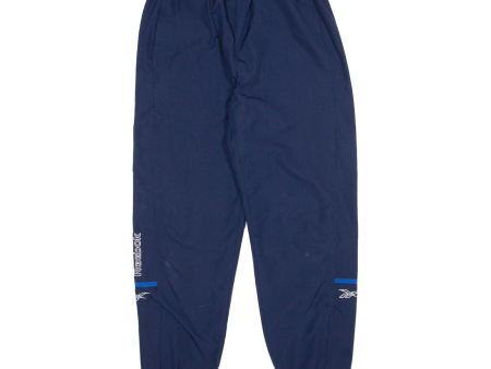 REEBOK Mens Track Pants Blue Tapered XS W26 L29 on Sale