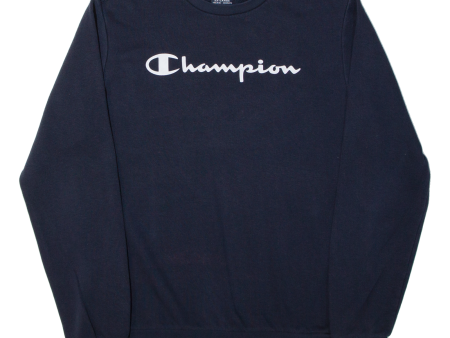 CHAMPION Boys Sweatshirt Blue 2XL Cheap