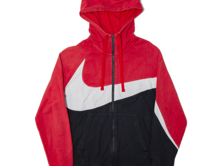 NIKE Swoosh Mens Red Hoodie Full Zip L For Sale