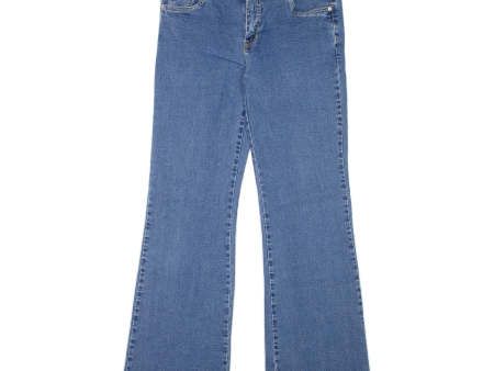 BULLDOZER Womens Jeans Blue Relaxed Flared W33 L32 Online