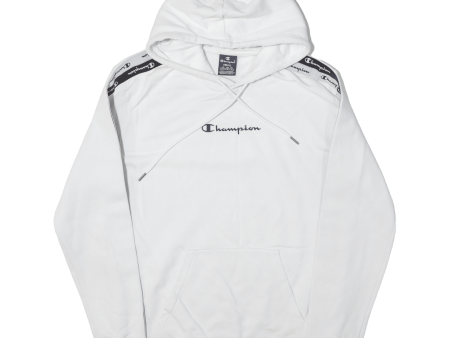 CHAMPION Mens White Hoodie S Supply