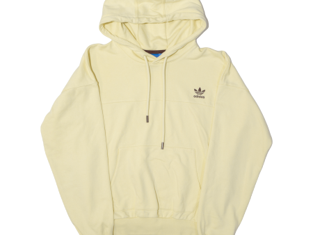 ADIDAS Mens Yellow Hoodie S For Sale