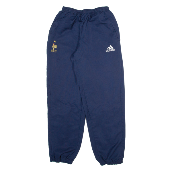 ADIDAS France Boys Track Pants Blue Tapered L W24 L28 Supply