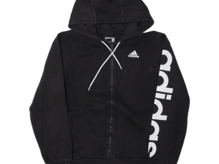 ADIDAS Mens Black Hoodie Full Zip S Sale