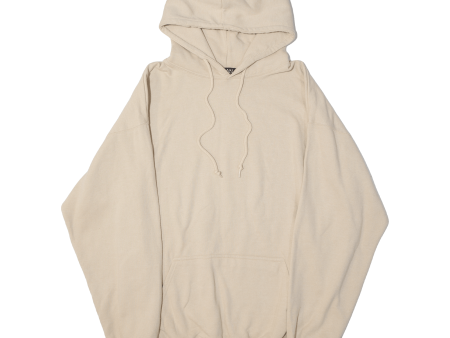 MAN BOOHOO Mens Beige Hoodie M Discount