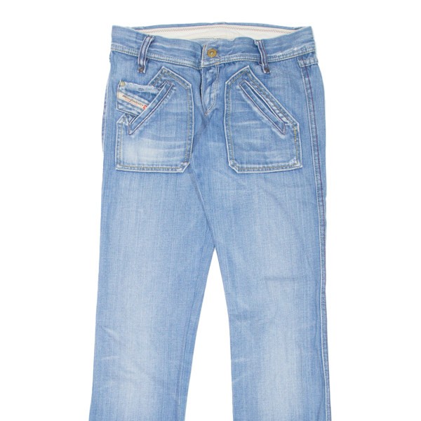 DIESEL Womens Jeans Blue Slim Straight Stone Wash W26 L31 on Sale