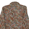 ELEGANCE Womens Jacket Green Knit Paisley S on Sale