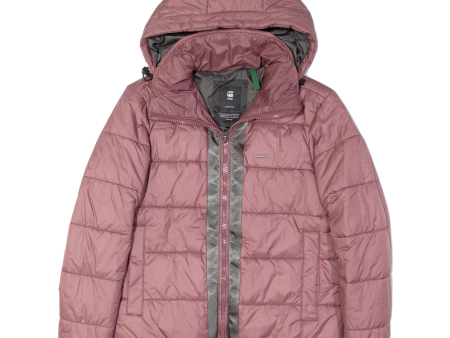 G-STAR RAW Insulated Womens Puffer Jacket Pink Hooded L Supply