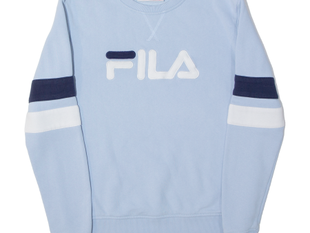 FILA Mens Sweatshirt Blue S Online Hot Sale