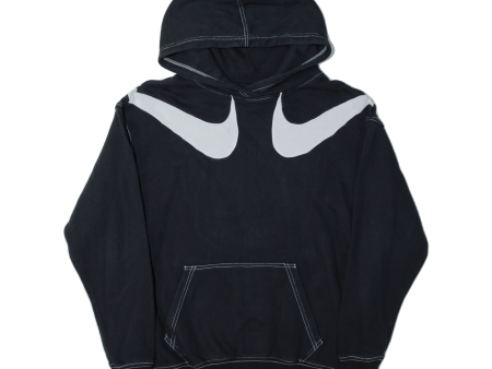 NIKE Swoosh Mens Black Hoodie XS Discount