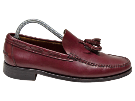 DACK SHOES Slip On Shoes Maroon Leather Womens UK 8.5 Online Sale