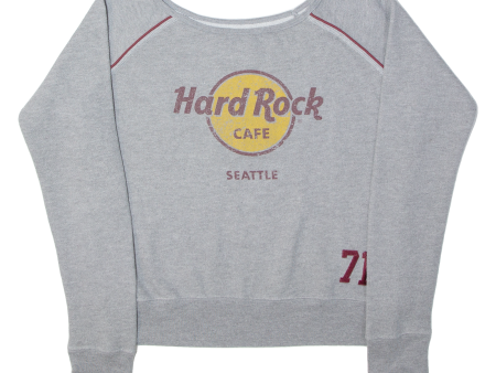 HARD ROCK CAFE Seattle Womens Sweatshirt Grey M Hot on Sale