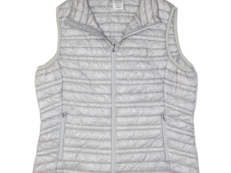 PATAGONIA Down Insulated Womens Puffer Gilet Silver Nylon 90s L Online Hot Sale