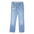 DIESEL Womens Jeans Blue Slim Straight Stone Wash W26 L31 on Sale