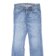 HEAVEN S Womens Jeans Blue Regular Straight Stone Wash W27 L33 Online Sale