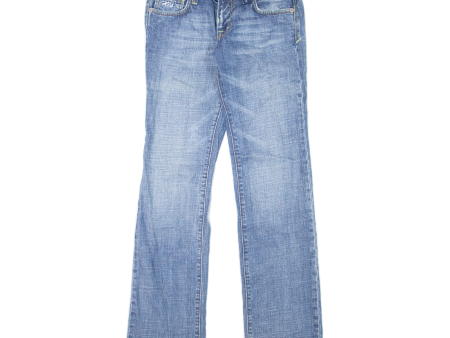 HEAVEN S Womens Jeans Blue Regular Straight Stone Wash W27 L33 Online Sale