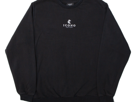 ICONO Mens Sweatshirt Black L Online Sale