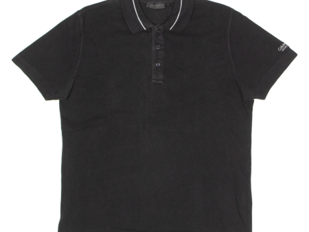 CALVIN KLEIN Mens Polo Shirt Black M Discount