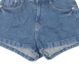 STRAWBERRY LEAVES Womens Denim Shorts Blue 90s S W27 Online now