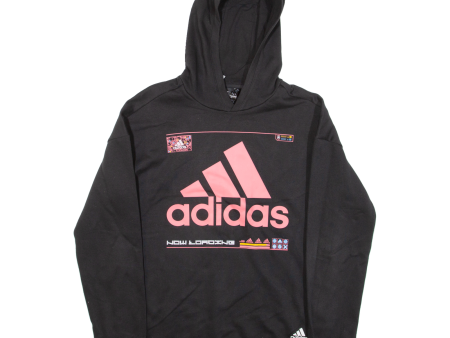 ADIDAS Boys Black Hoodie 15-16Y on Sale