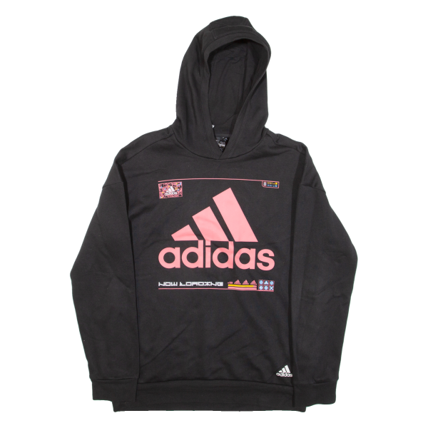 ADIDAS Boys Black Hoodie 15-16Y on Sale