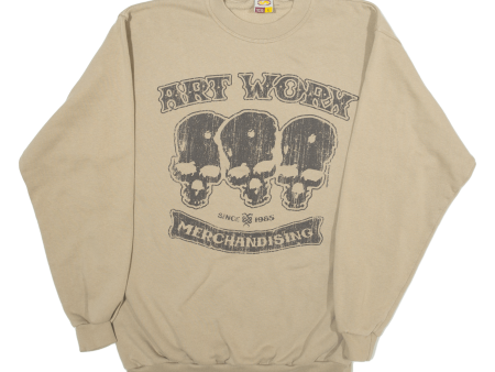 ART WORK Mens Sweatshirt Beige L For Sale