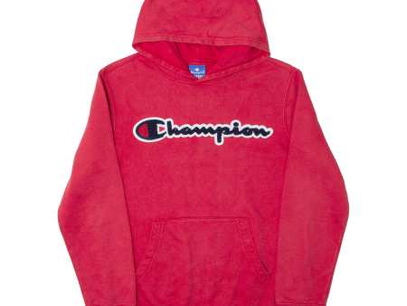 CHAMPION Boys Red Hoodie L Cheap