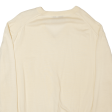 HALTON HARRY Womens Jumper Beige V-Neck Tight Knit L For Cheap