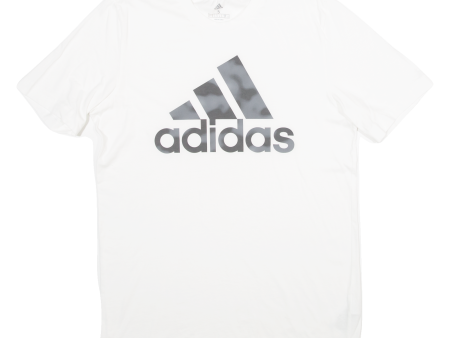 ADIDAS Mens T-Shirt White S Fashion