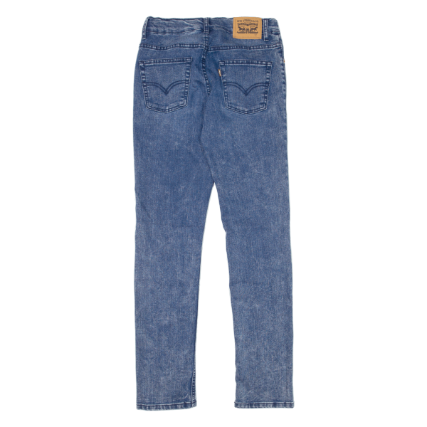 LEVI S 512 Jeans Boys Blue Slim Tapered Acid Wash W26 L30 For Sale