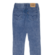 LEVI S 512 Jeans Boys Blue Slim Tapered Acid Wash W26 L30 For Sale