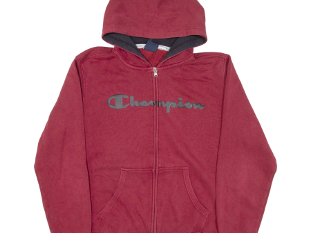 CHAMPION Mens Red Hoodie M Fashion