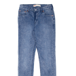 LEVI S 512 Jeans Boys Blue Slim Tapered Acid Wash W26 L30 For Sale