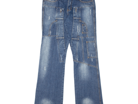 DRIVER Womens Jeans Blue Regular Bootcut Stone Wash W30 L33 For Cheap