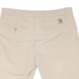 CARHARTT WIP Mens Chino Shorts Beige M W30 Fashion