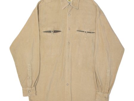 CAMEL COLLECTION Mens Plain Shirt Beige Long Sleeve M For Cheap