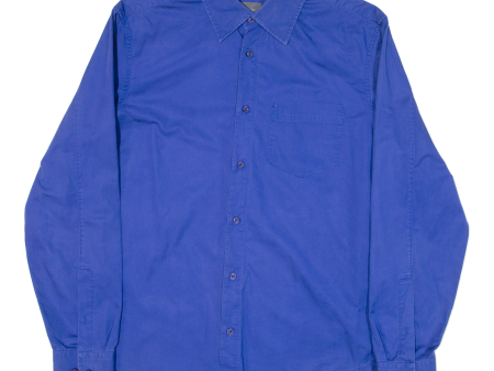 ARMANI EXCHANGE Mens Plain Shirt Blue Long Sleeve M Online now