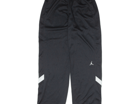 AIR JORDAN Mens Track Pants Black Wide-Leg L W28 L29 For Cheap