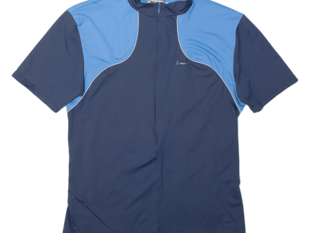 XWAVE Cycling Shirt Mens Jersey Blue 1 2 Zip M Online Sale