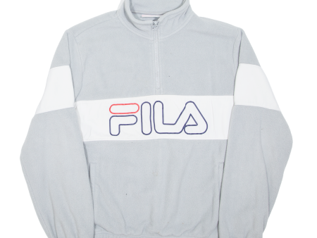 FILA Womens Fleece Grey 1 4 Zip S Fashion