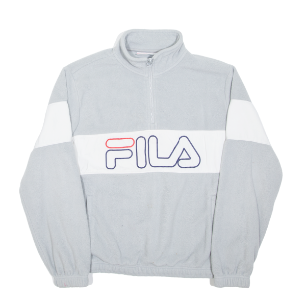 FILA Womens Fleece Grey 1 4 Zip S Fashion