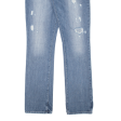 GUESS Weekend Distressed Womens Jeans Blue Regular Straight Stone Wash W32 L34 Hot on Sale