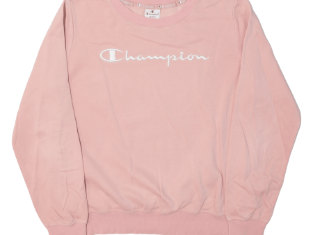 CHAMPION Girls Sweatshirt Pink L Supply